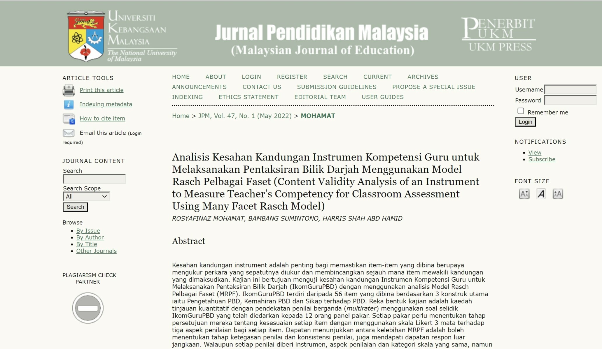 Analisis Kesahan Kandungan Instrumen Kompetensi Guru Untuk Melaksanakan ...