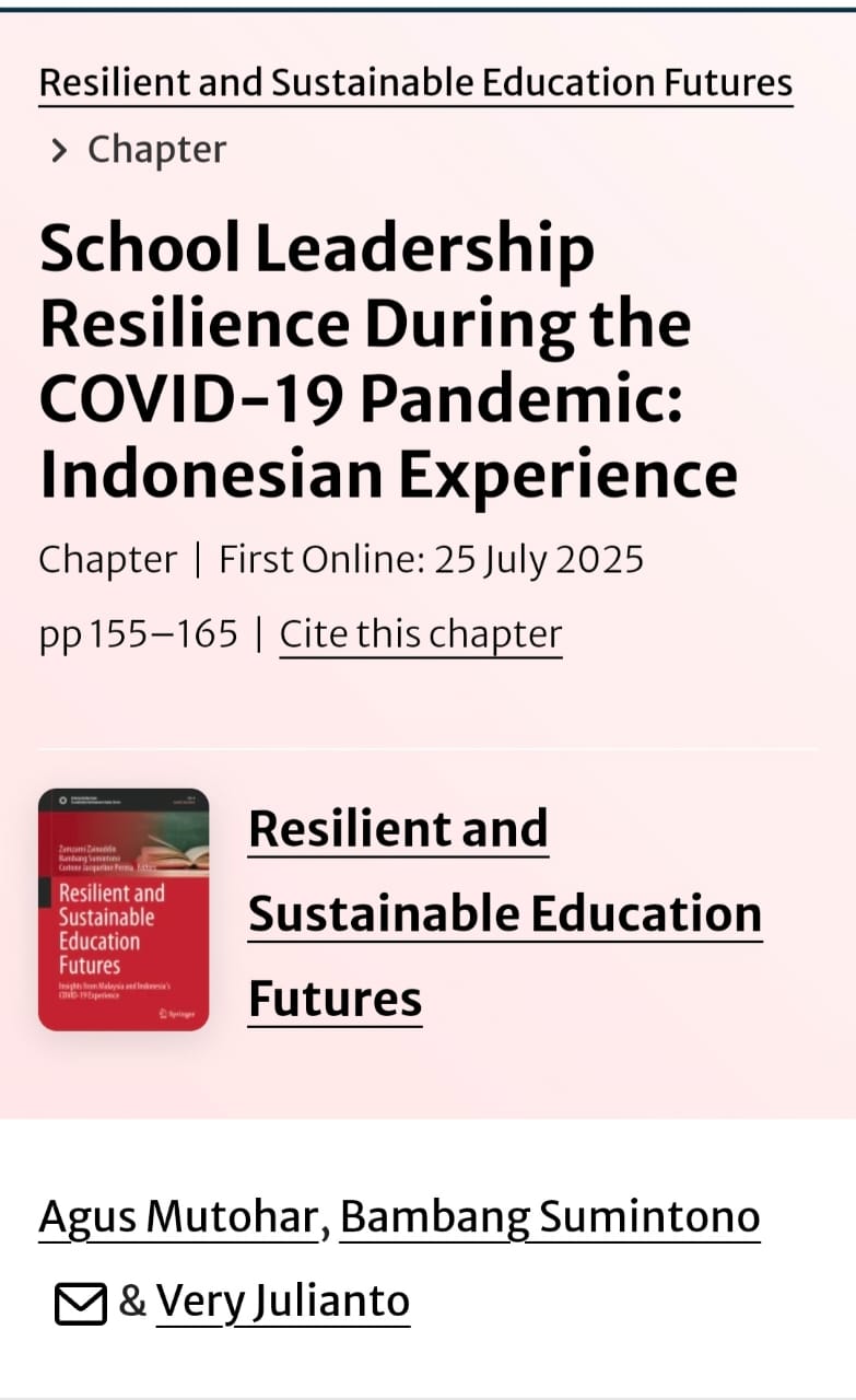 School Leadership Resilience During the COVID-19 Pandemic: Indonesian ...