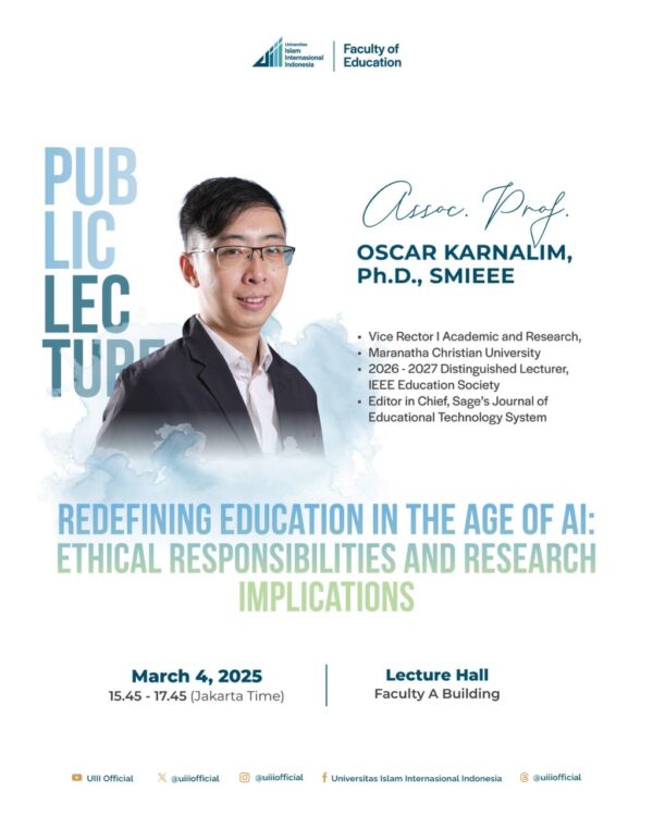 Lecture Id Public Lecture: Redefining Education in the Age of AI: Ethical ...